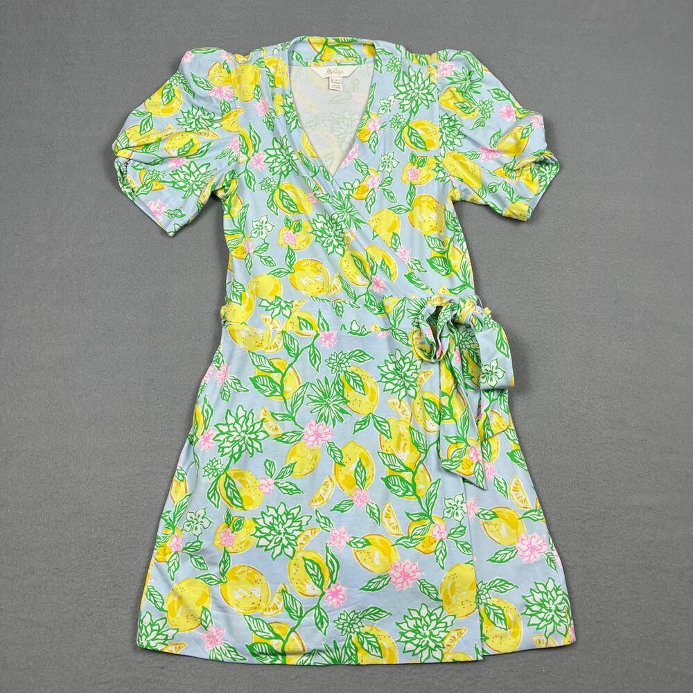 Lilly Pulitzer Sailynn Wrap Romper Skort Dress Bluette Make Lemonade Women's S